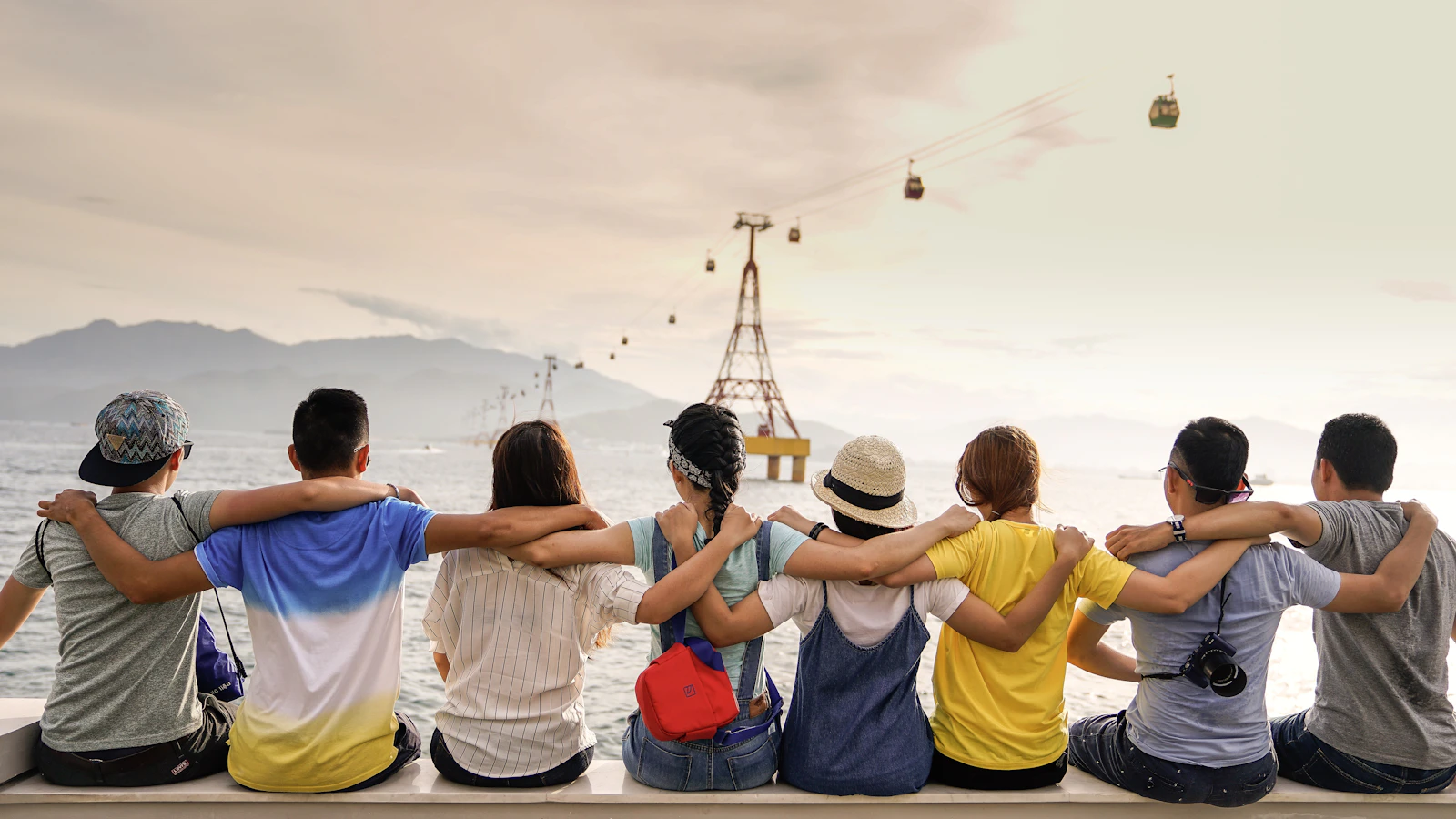 Mature travelers enjoying a journey together